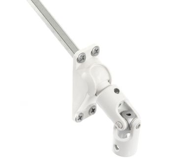 Sortie de caisson 60° pour manivelle Ø 12mm Tige hexagonale 7mm