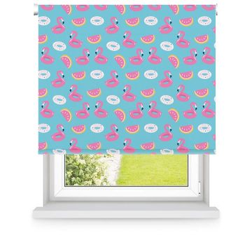 Aufrollbarer Laden für Kinder Flamingo Pink