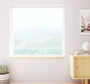 Op maat gemaakte witte vouwgordijn rollo