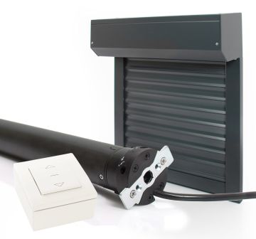 Tapparella Elettrica Cablata Tagliabile ALL Grigio 7016 H155 x L150 cm