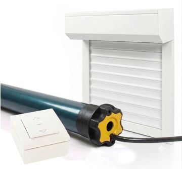 Persiana enrollable recortable ALU Somfy con cable 180x215 Blanco