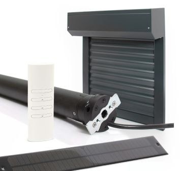 Rolluik Solar Motor Inkortbaar ALU Grijs 7016 H220 x B150 cm