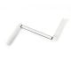 Poignée pour manivelle ronde Ø 12mm acier laqué blanc Lg totale 310mm
