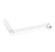 Poignée pour manivelle hexagonale Ø 10mm acier laqué blanc Lg totale 310mm