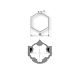 Roue pour axe Hexagonal 50 9410309 pour moteurs Somfy Ø50mm