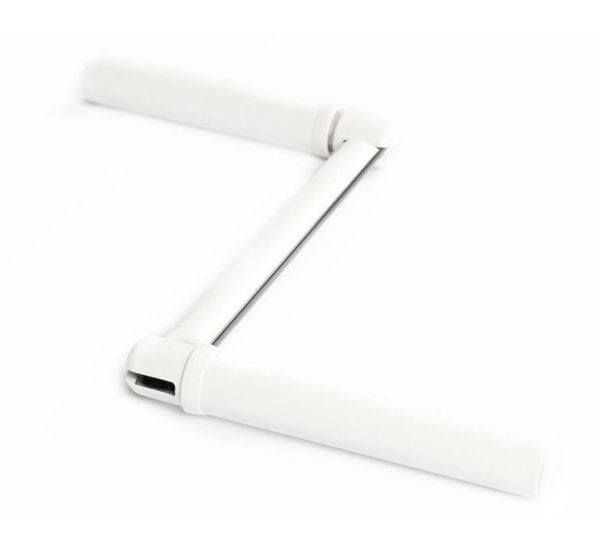 Poignée pour manivelle ronde Ø 12mm acier laqué blanc Lg totale 310mm