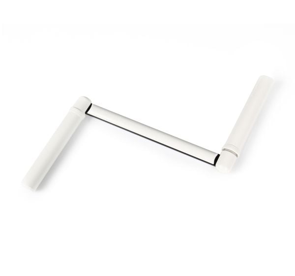 Poignée pour manivelle ronde Ø 12mm acier laqué blanc Lg totale 310mm