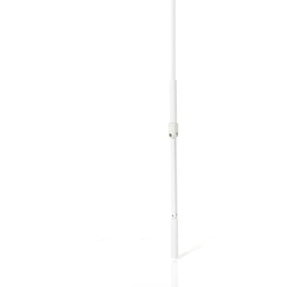 Manivelle seule hexagonale Ø 10mm acier laqué blanc Lg totale 1200mm