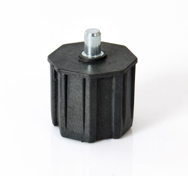 Extremo de tubo octogonal ø 60mm con pivote integrado