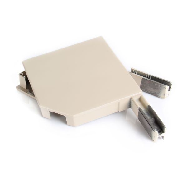 Joues de cofre 180mm Beige para persiana de esquina de 45°