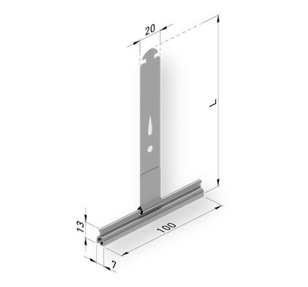 Attache tablier avec gaine PVC pour volet roulant