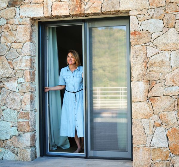 Zanzariera per Porta Vetrata grigio