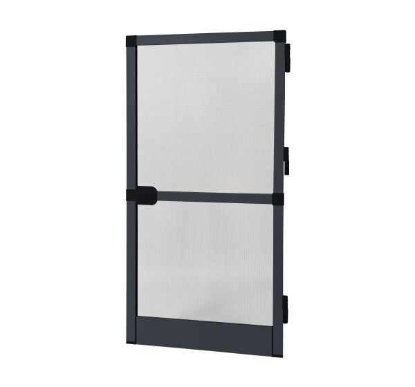 Moustiquaire porte battante gris