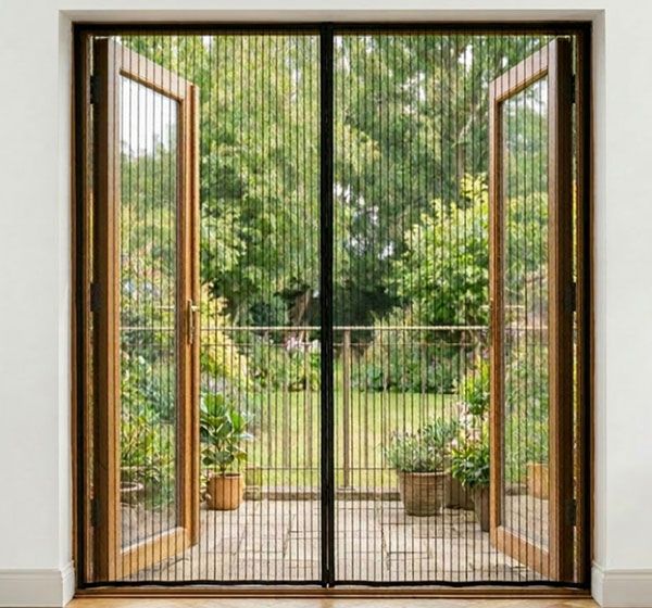 Cortina mosquitera para puerta con cierre magnético ideal para mascotas