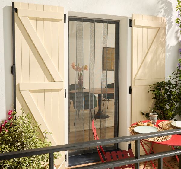 Insektenschutz Lamellenvorhang Klettband ohne Bohren