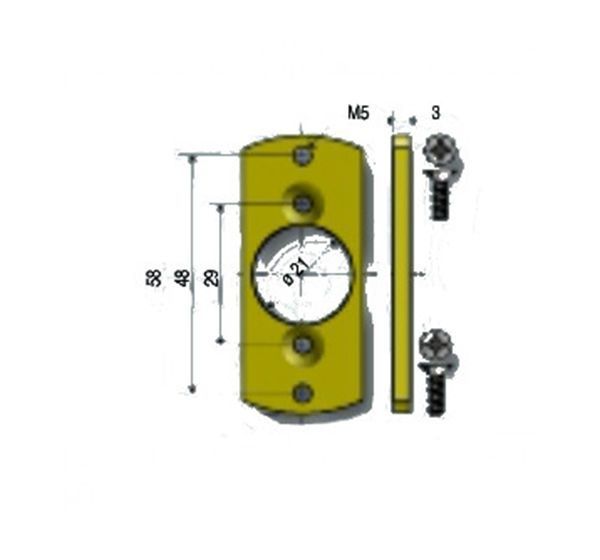 Plaquette LO LS40 pour moteurs Somfy Ø40mm 9147337