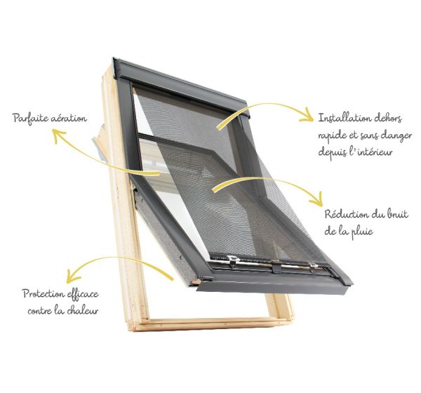 Store thermique anti chaleur pour fenetre type VELUX ®