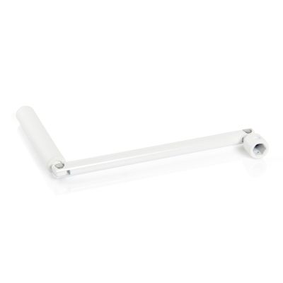 Poignée pour manivelle hexagonale Ø 10mm acier laqué blanc Lg totale 310mm