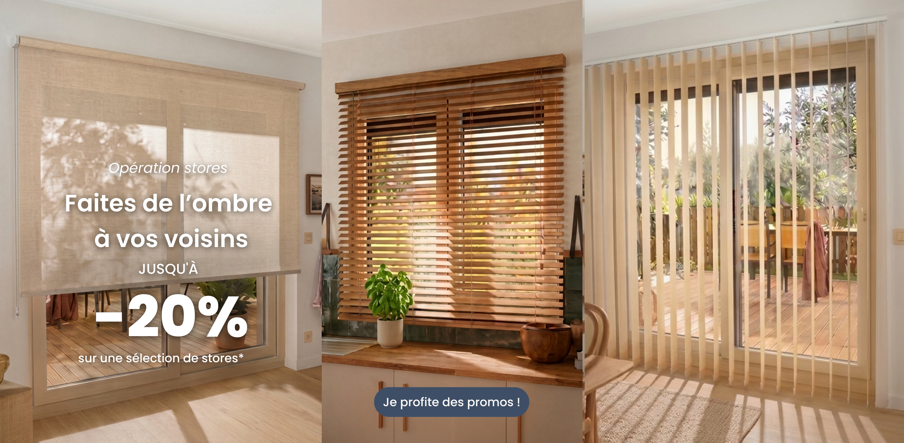 Slide promos selection stores jusqu'à 20%